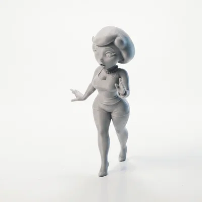 Mô hình tượng nữ nhân vật biểu cảm ngạc nhiên - File in 3D