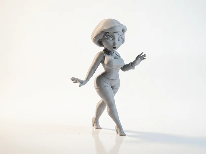 Mô hình tượng nữ nhân vật biểu cảm ngạc nhiên - File in 3D - Image 2