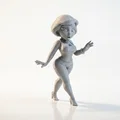 Mô hình tượng nữ nhân vật biểu cảm ngạc nhiên - File in 3D - Thumbnail 2