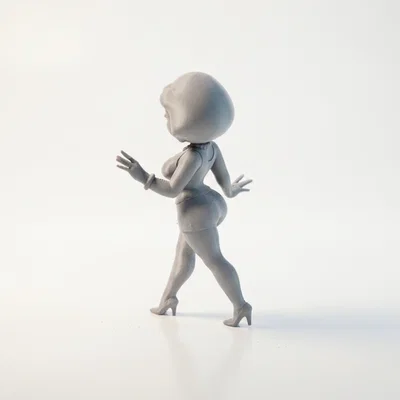 Mô hình tượng nữ nhân vật biểu cảm ngạc nhiên - File in 3D