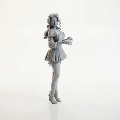 Mô hình 3D nhân vật nữ biểu cảm ngạc nhiên (Surprised Lady Figurine)