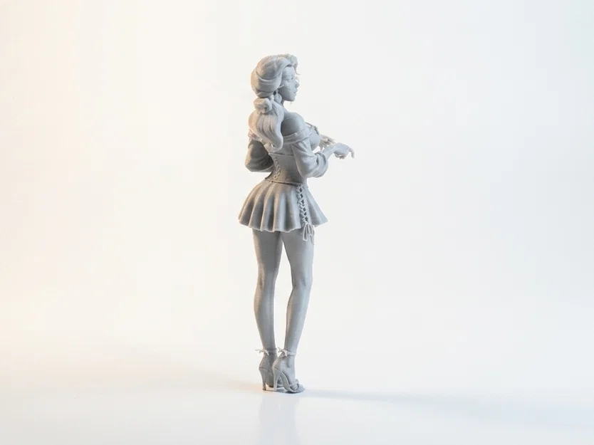 Mô hình 3D nhân vật nữ biểu cảm ngạc nhiên (Surprised Lady Figurine) - Image 2