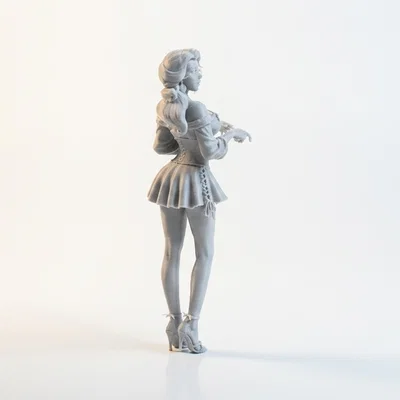 Mô hình 3D nhân vật nữ biểu cảm ngạc nhiên (Surprised Lady Figurine)
