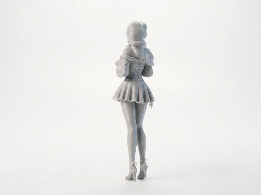 Mô hình 3D nhân vật nữ biểu cảm ngạc nhiên (Surprised Lady Figurine) - Image 3