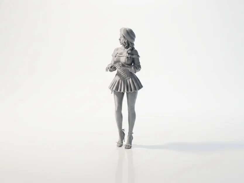 Mô hình 3D nhân vật nữ biểu cảm ngạc nhiên (Surprised Lady Figurine) - Image 4