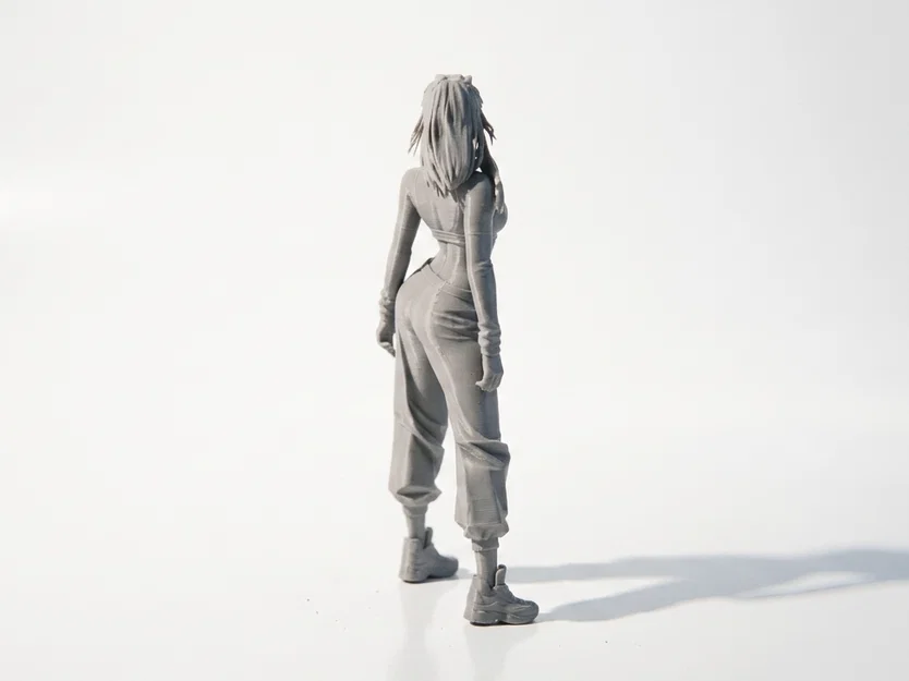 Mô hình 3D Cô gái mặc Sweatpants - Tượng nữ thời trang - Image 3