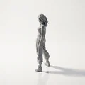 Mô hình 3D Cô gái mặc Sweatpants - Tượng nữ thời trang - Thumbnail 4