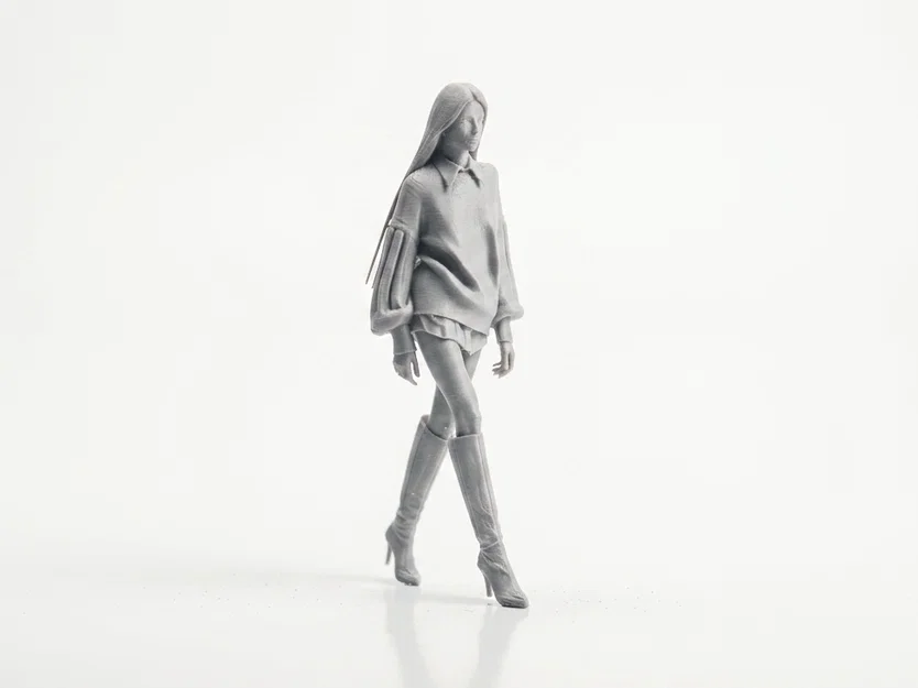 Mô hình cô gái mặc áo len (Sweater Girl) thời trang - File in 3D - Image 2