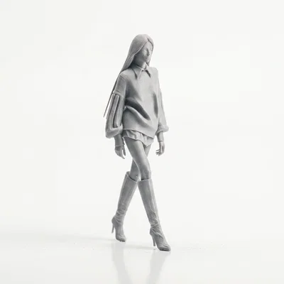 Mô hình cô gái mặc áo len (Sweater Girl) thời trang - File in 3D