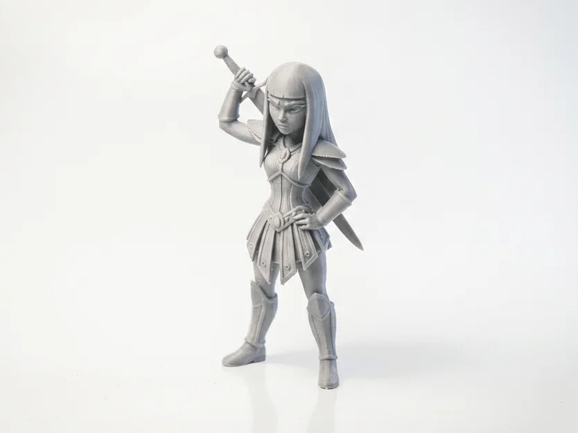 Mô hình Nữ Chiến Binh Cầm Kiếm - Tượng 3D in ấn chi tiết - Image 1