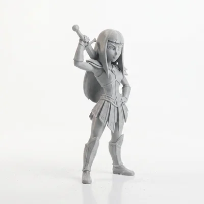 Mô hình Nữ Chiến Binh Cầm Kiếm - Tượng 3D in ấn chi tiết