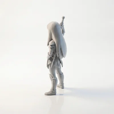 Mô hình Nữ Chiến Binh Cầm Kiếm - Tượng 3D in ấn chi tiết