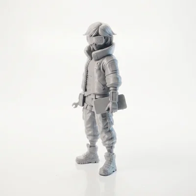 Mô hình nhân vật nữ phong cách Tech Girl in 3D