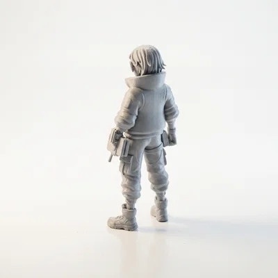 Mô hình nhân vật nữ phong cách Tech Girl in 3D