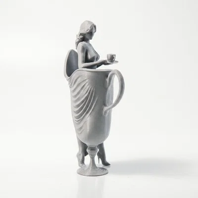 Mô hình tượng nữ nghệ thuật Teacup Lady - Tệp in 3D