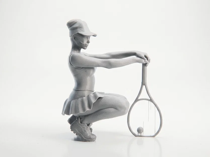 Mô hình 3D Nữ Vận Động Viên Quần Vợt - Tennis Babe - Image 2