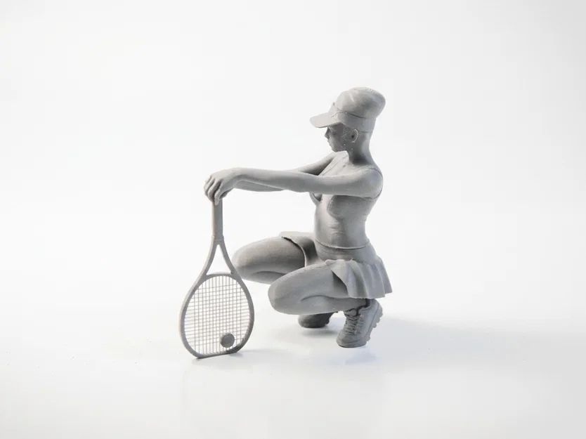 Mô hình 3D Nữ Vận Động Viên Quần Vợt - Tennis Babe - Image 4