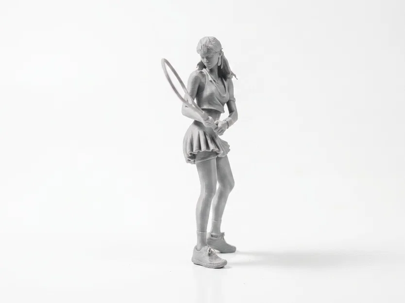 Mô hình 3D Nữ Vận động viên Quần vợt (Tennis Girl) để in ấn - Image 2