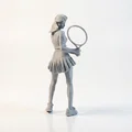 Mô hình 3D Nữ Vận động viên Quần vợt (Tennis Girl) để in ấn - Thumbnail 3