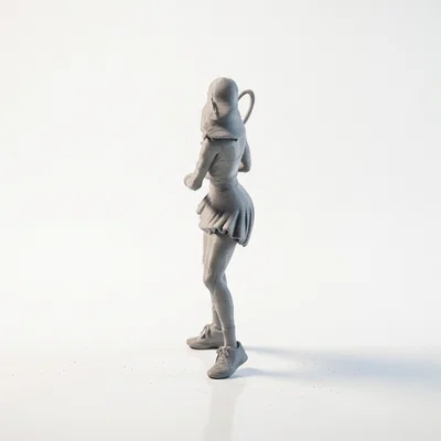 Mô hình 3D Nữ Vận động viên Quần vợt (Tennis Girl) để in ấn