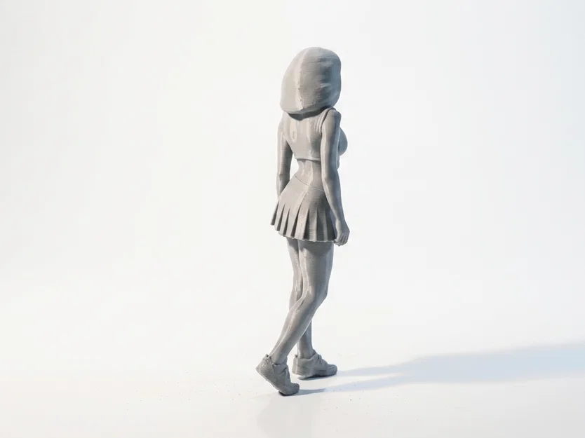 Mô hình 3D nữ vận động viên quần vợt xinh đẹp - File STL in 3D - Image 3