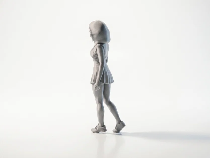 Mô hình 3D nữ vận động viên quần vợt xinh đẹp - File STL in 3D - Image 4