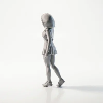 Mô hình 3D nữ vận động viên quần vợt xinh đẹp - File STL in 3D