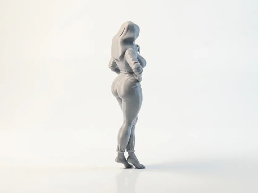 Mô hình tượng nữ 3D - Thiết kế tượng cô gái duyên dáng có thể in 3D - Image 3