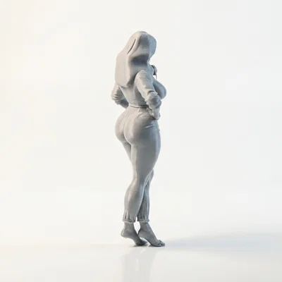 Mô hình tượng nữ 3D - Thiết kế tượng cô gái duyên dáng có thể in 3D