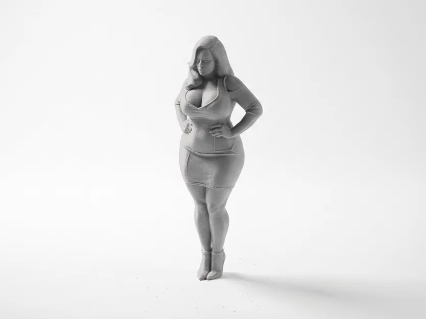 Mô hình tượng nữ Thick Lady – Tệp STL in 3D nghệ thuật - Image 1