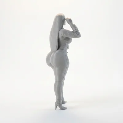 Mô hình 3D Figurine Phụ nữ quyến rũ đeo kính râm