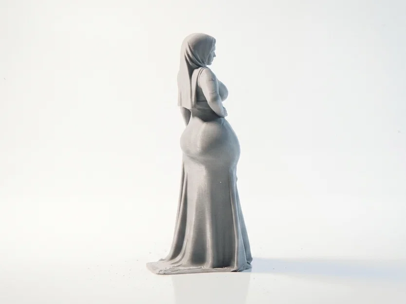Tượng Phụ Nữ Hijab Thanh Lịch - Mẫu In 3D Độc Đáo - Image 3