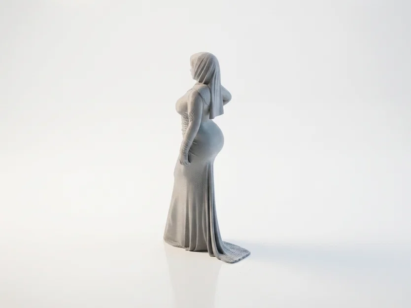 Tượng Phụ Nữ Hijab Thanh Lịch - Mẫu In 3D Độc Đáo - Image 4