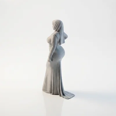 Tượng Phụ Nữ Hijab Thanh Lịch - Mẫu In 3D Độc Đáo