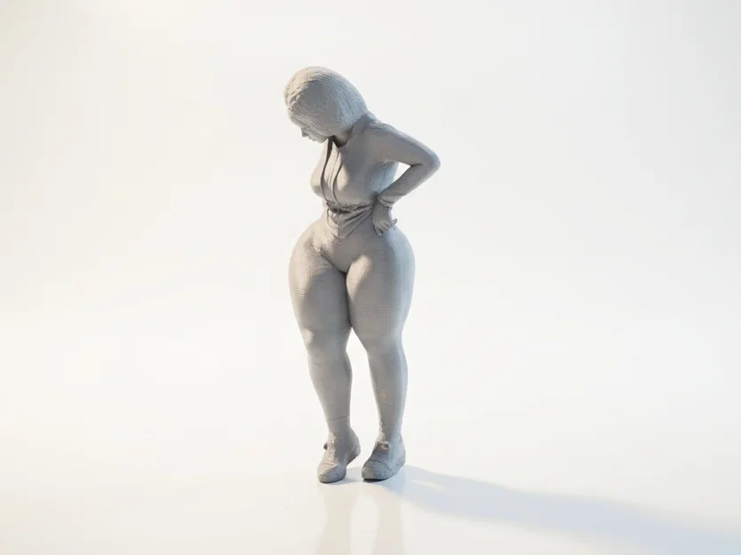 Mô hình tượng phụ nữ dáng đầy đặn in 3D (Curvy Woman Figurine) - Image 1