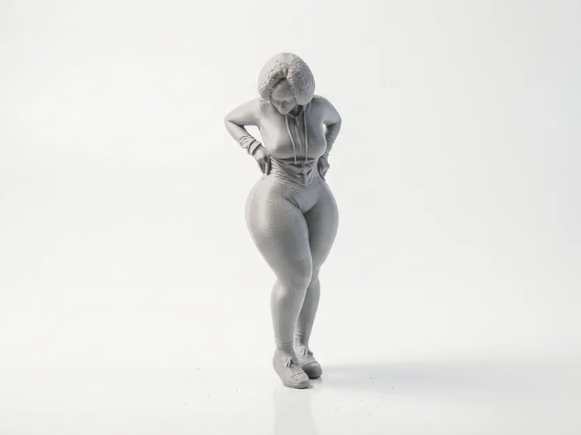 Mô hình tượng phụ nữ dáng đầy đặn in 3D (Curvy Woman Figurine) - Image 2