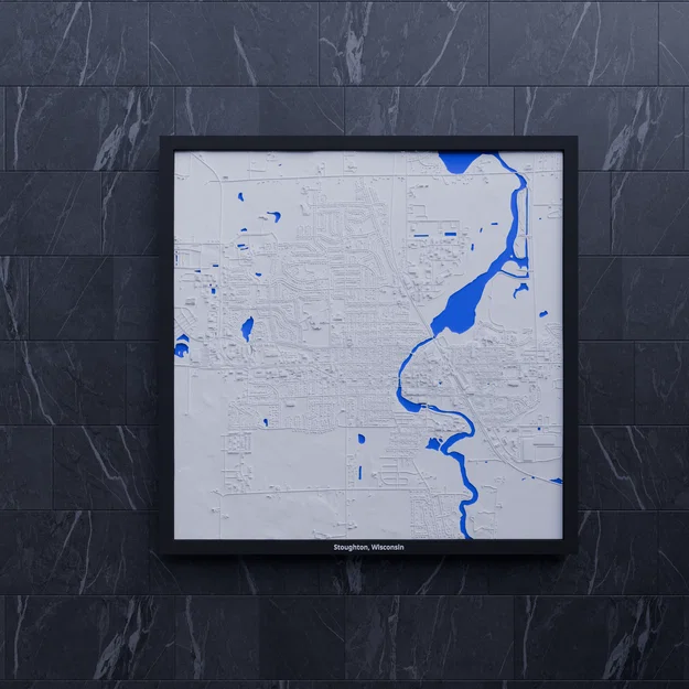 Stoughton, Wisconsin, Hoa Kỳ - Mô hình địa hình 3D thu nhỏ - Image 6