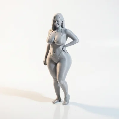 Mô hình tượng phụ nữ dáng đứng tự tin (Thick Lady Arms Akimbo) in 3D
