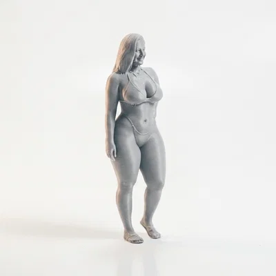 Mô hình tượng phụ nữ dáng đứng tự tin (Thick Lady Arms Akimbo) in 3D
