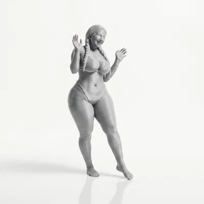 Mô hình 3D Phụ nữ thân hình đầy đặn diện Bikini có thể in 3D