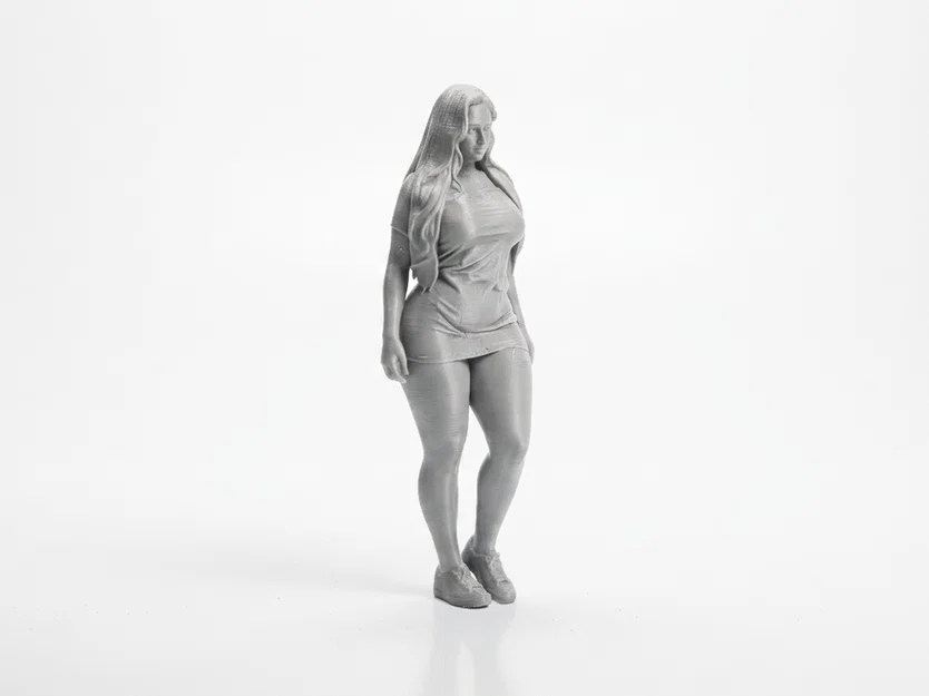 Mô hình tượng nữ diện váy ngắn gợi cảm 3D printable - Image 2