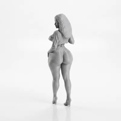 Mô hình tượng nữ dáng đầy đặn (Thick Lady) - File 3D in ấn