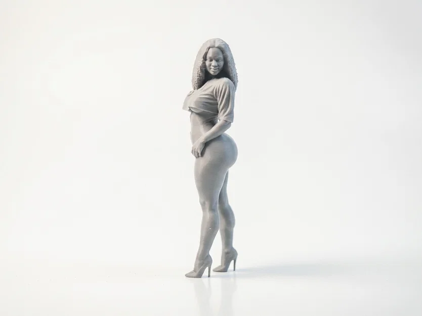 Mô hình tượng nữ dáng đầy đặn (Thick Lady) - File 3D in ấn - Image 2
