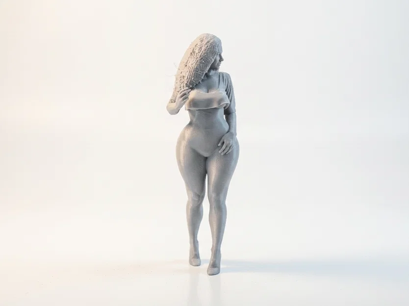 Mô hình tượng nữ dáng đầy đặn (Thick Lady) - File 3D in ấn - Image 3