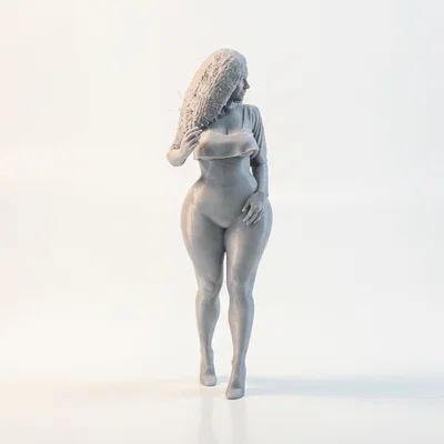 Mô hình tượng nữ dáng đầy đặn (Thick Lady) - File 3D in ấn