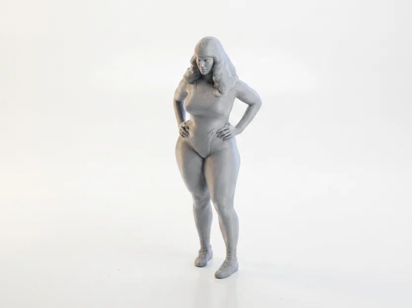 Mô hình tượng nữ Thick Lady đầy đặn in 3D - Image 1