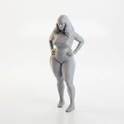 Mô hình tượng nữ Thick Lady đầy đặn in 3D