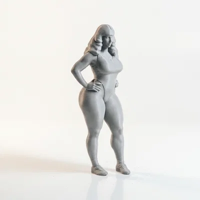 Mô hình tượng nữ Thick Lady đầy đặn in 3D