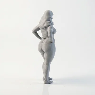 Mô hình tượng nữ Thick Lady đầy đặn in 3D