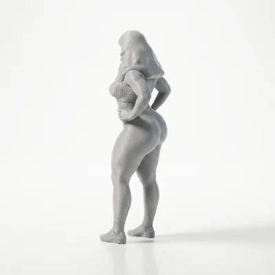 Mô hình tượng nữ Thick Lady đầy đặn in 3D